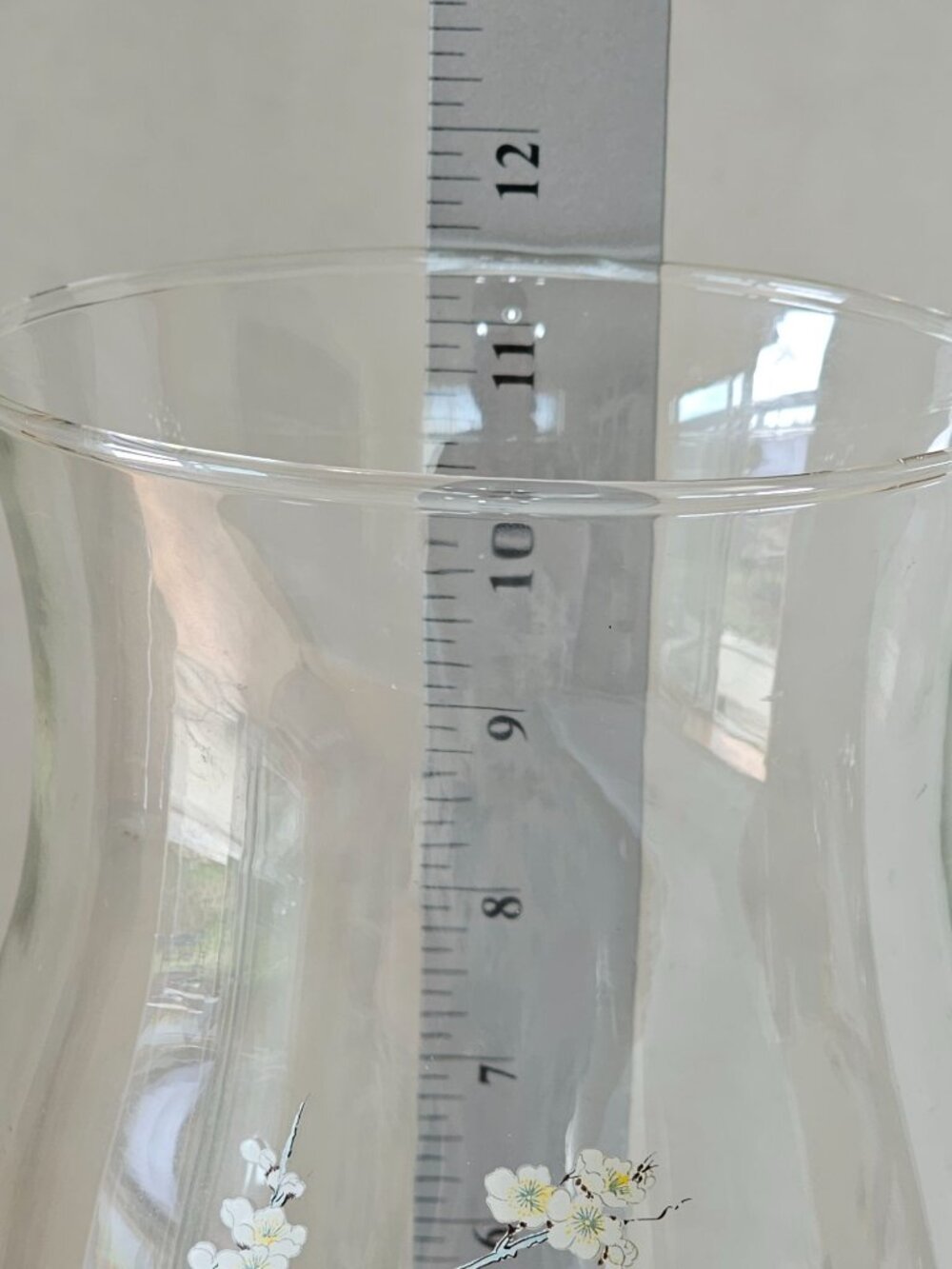 Oriental Hurricane Candle Lamp Shade Chimney 11.5" hourglass globe centerpiece - Picture 7 of 7